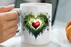 Christmas Hearts Watercolor Clipart, Christmas PNG Product Image 5