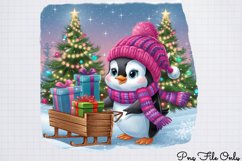 Winter Penguin Sublimation Clipart PNG Product Image 1
