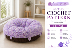 Donut Pet Bed Crochet Pattern PDF Product Image 2