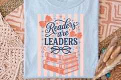 Readers Are Leaders Png, Book Lover Sublimation Png. Product Image 3