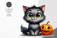 Halloween clipart, Cat clipart, Autumn clipart Product Image 1