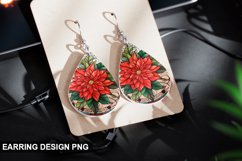 Stained Glass Christmas flowers Earring Design Product Image 1