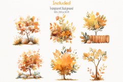 Cozy Fall Cottage Watercolor 26 Cliparts Collection Product Image 3