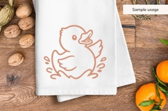 Splashing Baby Duck Illustration SVG Product Image 5