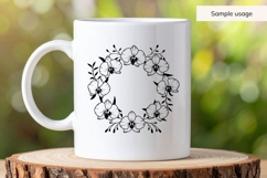 Orchid Wreath SVG Product Image 5