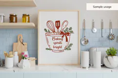 Christmas Kitchen - Baking Spirits Bright SVG, PNG, DXF Product Image 5