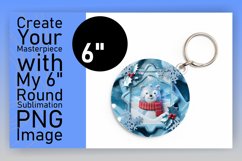 Artful Round Design Coaster PNG , 3D Xmas Product Image 1