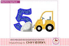 Winter Snowplough Numbers applique machine embroidery 2248B Product Image 4