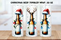 Funny christmas beer Tumbler Wrap|PNG. Product Image 1