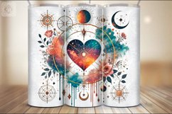 Celestial Love Tumbler Sublimation, 20 oz Tumbler Wrap Product Image 2