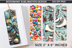 Winter Bookmarks Sublimation - 4 Bookmark Design Product Image 1