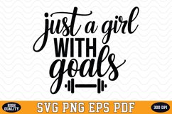 Just a Girl with Goals SVG | Quotes | SVG Cut files Product Image 1