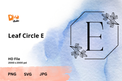 Leaf Circle Monogram - Elegant Botanical Letter JPG|PNG|SVG Product Image 1