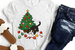 Christmas Cat PNG Clipart, Tuxedo Cat Christmas Tree Product Image 3