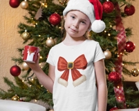 Glitter Christmas Santa Coquette Bow Png | Girly Christmas Product Image 3