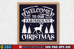 Welcome to our farmhouse christmas, Farmhouse Christmas Sign Product Image 2