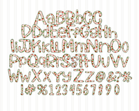 Strawberry Doodle Letters| Sublimation Alpha Pack Product Image 3