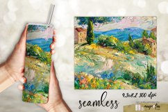 Italy landscape impressionism seamless tumbler wrap sublimat Product Image 2