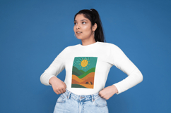 Sunny Hillside Minimal Landscape Pillow Design Product Image 5