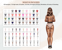 Boudoir Lingerie Clipart Portrait Creator Product Image 5