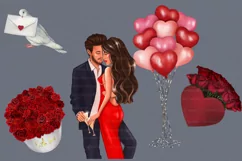 Valentine clipart PNG, Love clipart, 14 February clipart PNG Product Image 5