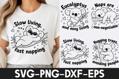 Funny Koala SVG | Cute Koala Quotes PNG DXF EPS Product Image 1