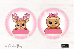 Pink Custom Cute Christmas Ornament PNG Product Image 2