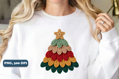 Crochet Yarn Christmas Tree PNG, Christmas tree PNG Product Image 4