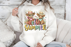 Hello Summer Highland Cow PNG, Summer Sublimation Design Product Image 5
