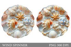 3D Seashell Wind Spinner Design. Sea Wind Spinner Product Image 1