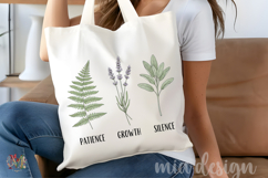Patience Growth Silence PNG, Minimalist Plant Sublimation Product Image 5