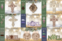 Christmas bundle laser cut, Ornament, Decoration svg layered Product Image 6