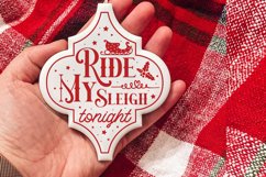 Naughty Christmas Arabesque Ornament SVG Bundle Product Image 4