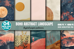 Boho Abstract Landscape Background Paper PNG Product Image 6