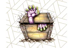 Bold Zombie Clipart PNG, Creepy Halloween Clip Art Product Image 5
