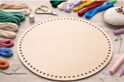 Basket base laser cut file round 22 inch 55 cm bottom file Product Image 5