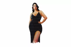 Curvy girl clipart, Plus size women clipart, Body positivity Product Image 7