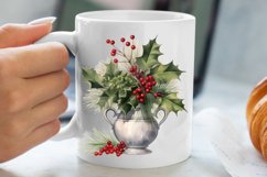 Winter Christmas Greenery Clipart, Christmas Greenery Clipar Product Image 5