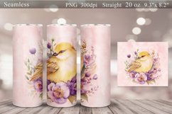 Watercolor Birds and Flowers Tumbler Sublimation Wrap Bundle Product Image 6