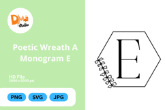 Poetic Wreath Monogram Logo Product Image 1