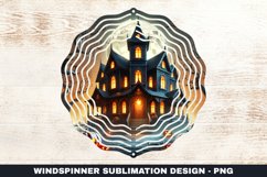 Halloween House Wind Spinner Sublimation Design Product Image 1