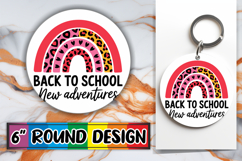 Enchanted Keychain Round Sublimation, Back To School Product Image 1