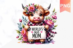 World&#039;s best mom Sublimation - Mother&#039;s Day Clipart PNG Desi Product Image 1