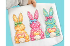 Bunny Coquette Bow PNG, Brushstroke bunny easter PNG Product Image 2