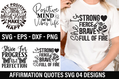 Affirmation Quotes SVG Design - Strive For Progress Not Perf Product Image 1