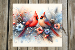 Christmas birds | 4 Cardinal Sublimation Tumbler designs Product Image 5