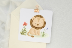 Watercolor Safari Animals Clipart Product Image 3