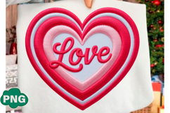 Faux Yarn Valentine Heart Png Valentines Product Image 1