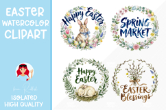 25 Easter Round Signs I Easter Door hanger decor Product Image 6
