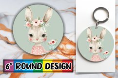 Charming Bunny in Bloom Round Design Product Image 1